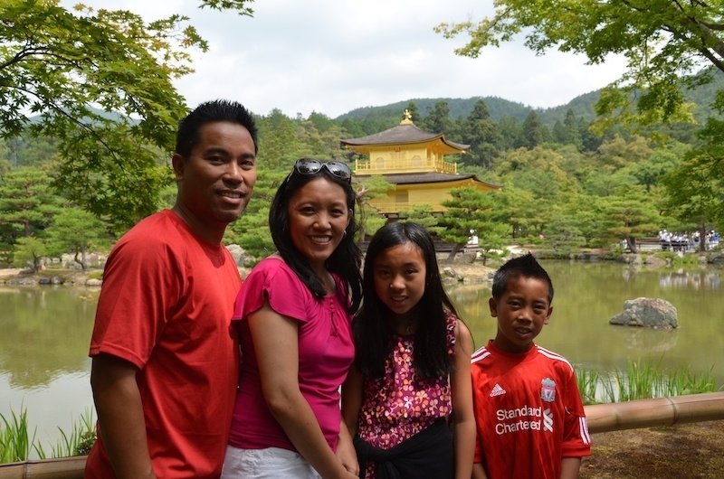 Mary and family in Japan.