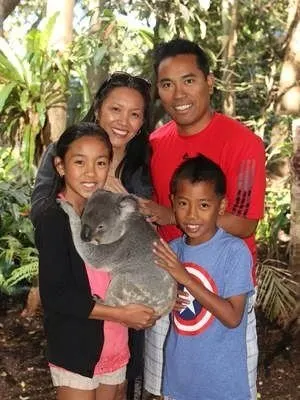 Mary and family in Australia.