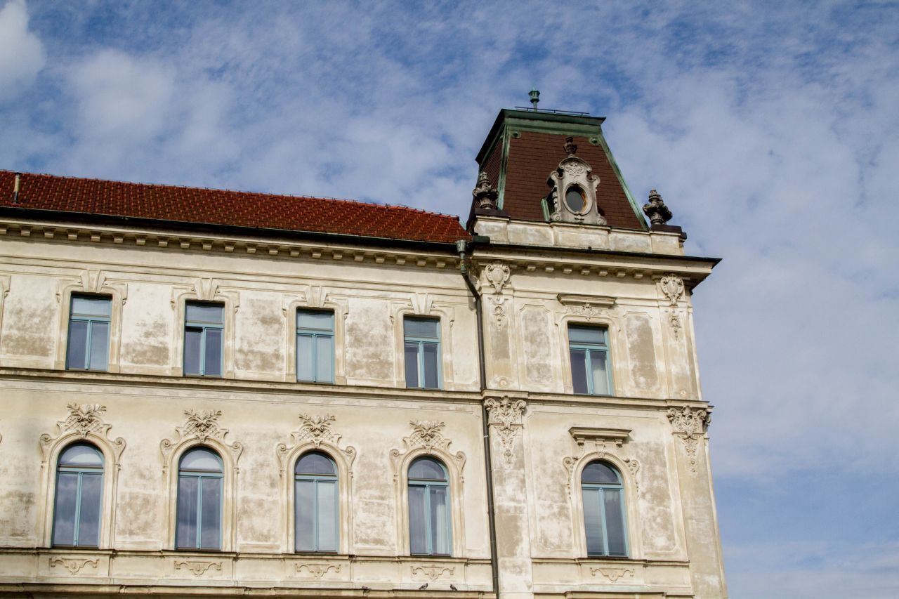 Historic buildings in the city center. 