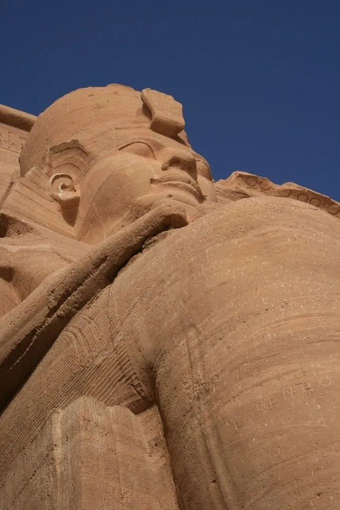 Massive sculpture at World Heritage Site - Abu Simbel, Egypt.