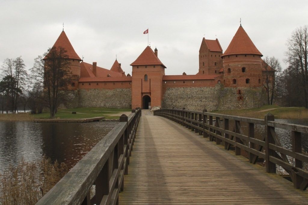 Trakai Castle entrance bridge.