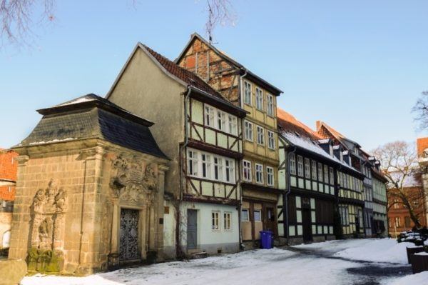 A quaint Quedlinburg street.