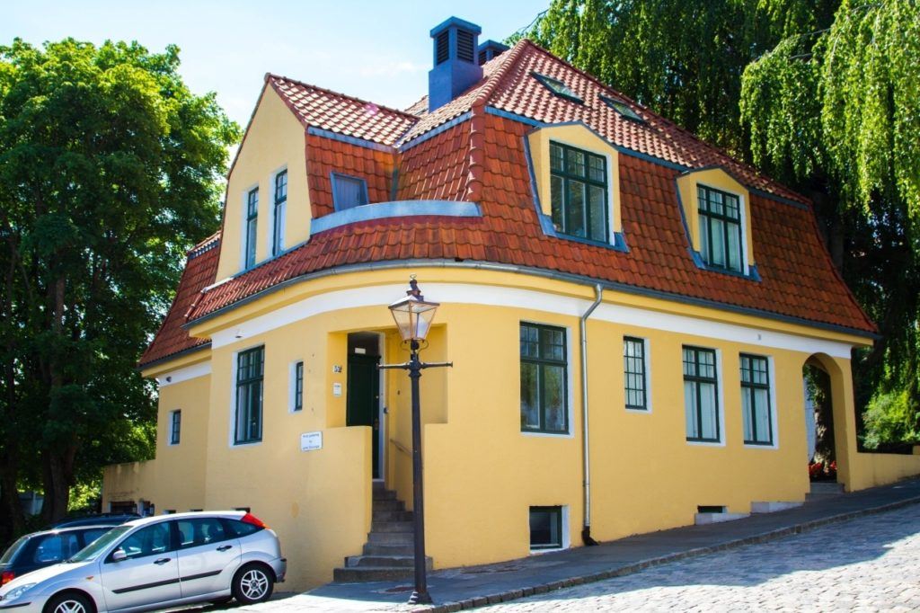 Yellow house in Stavanger, Norway.