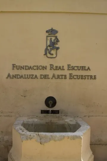A water fountain at the riding school.