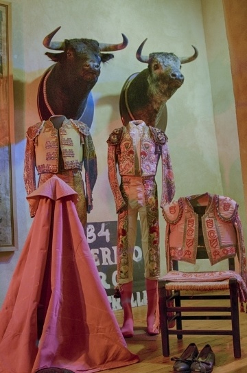 Bullfighters costumes in the museum.