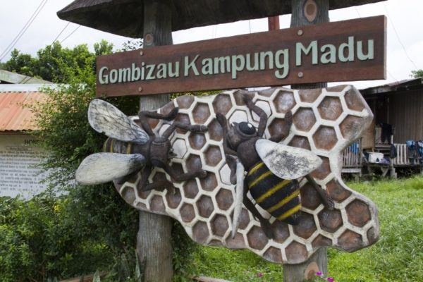 Gombizau Kampung Madu beehive village in Malaysia.