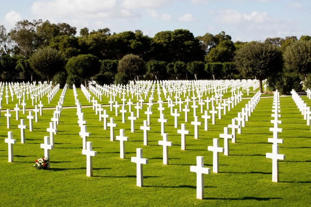 North African American cemetery in Tunis.