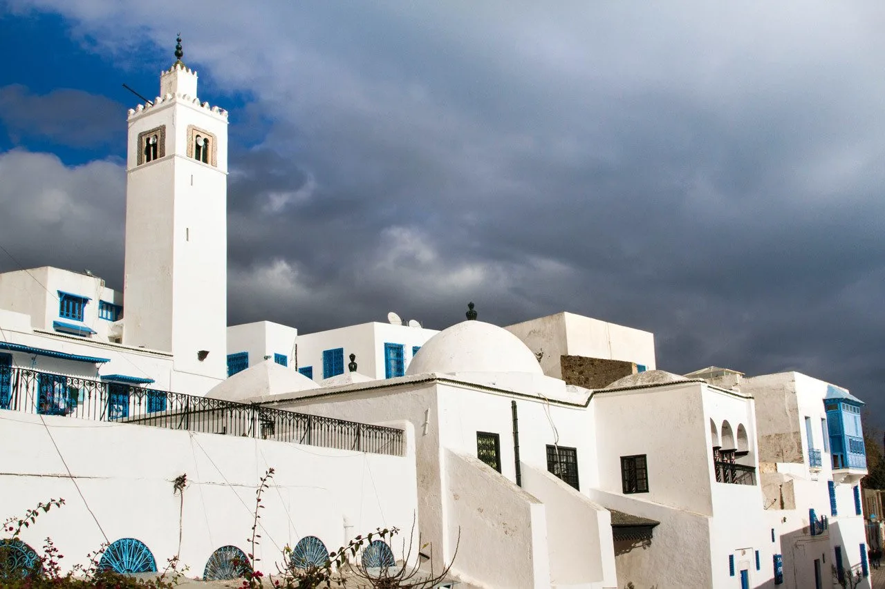 Sidi Bou Said, a white and blue city very close to Tunis.