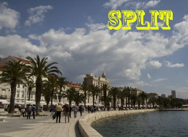 The waterfront promenade in Split, Croatia.
