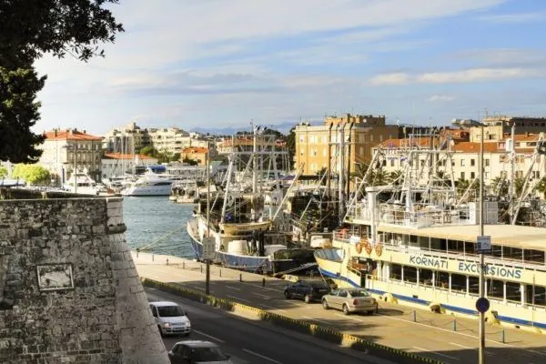 View of the Port of Zadar from the ancient city wall.