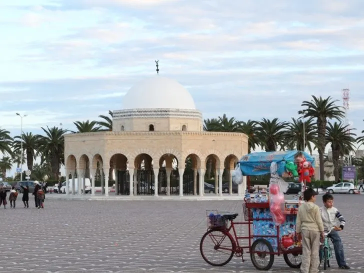 The Marabout in Monastir is the tomb of the first president of Tunisia after they regained their independence.