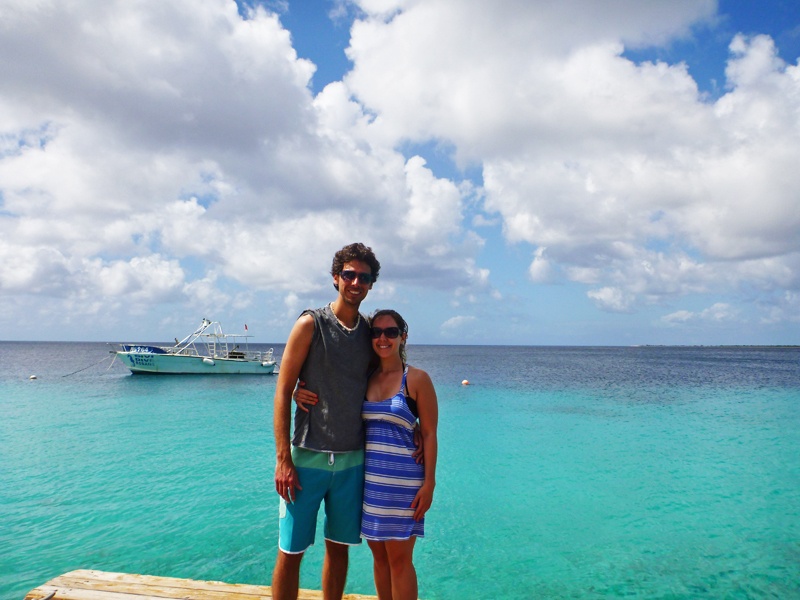 Justin and Lauren in Bonaire.