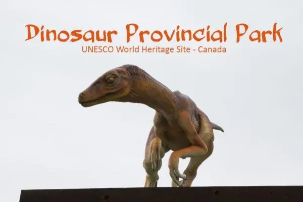 Dinosaur replica at the Dinosaur Provincial Park in Canada.