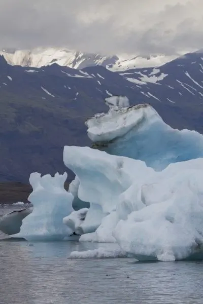 Icebergs in Jokulsarlon Glacier Lagoon.