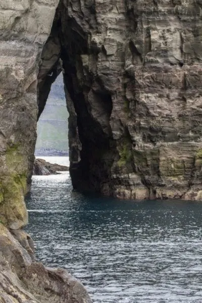Natural sea bridge in the Faroes.