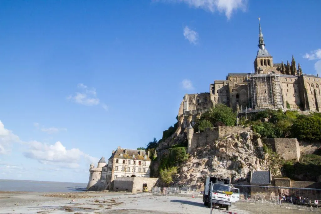 The towering Mont St. Michel.