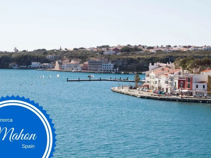 Harbor in Port Mahón on the island of Menorca, one of Spain’s Balearic Islands in the Mediterranean Sea.