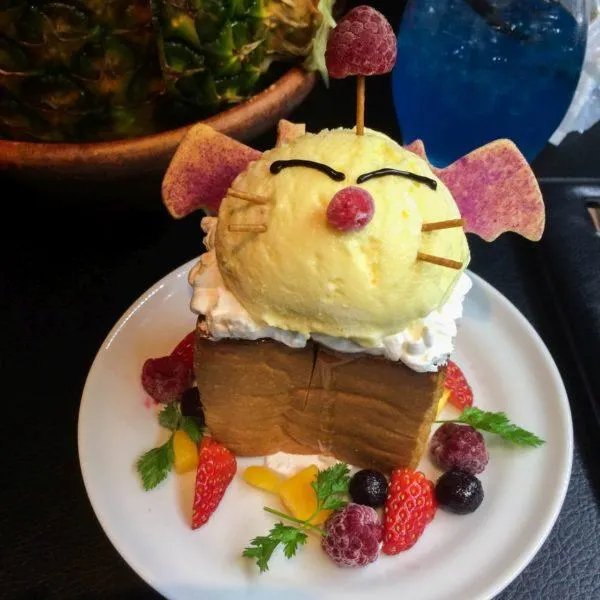 Cute dessert with anime animal designed into it.