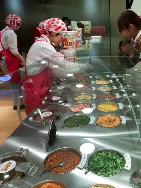 Picking the flavors at the Cup Noodles Factory