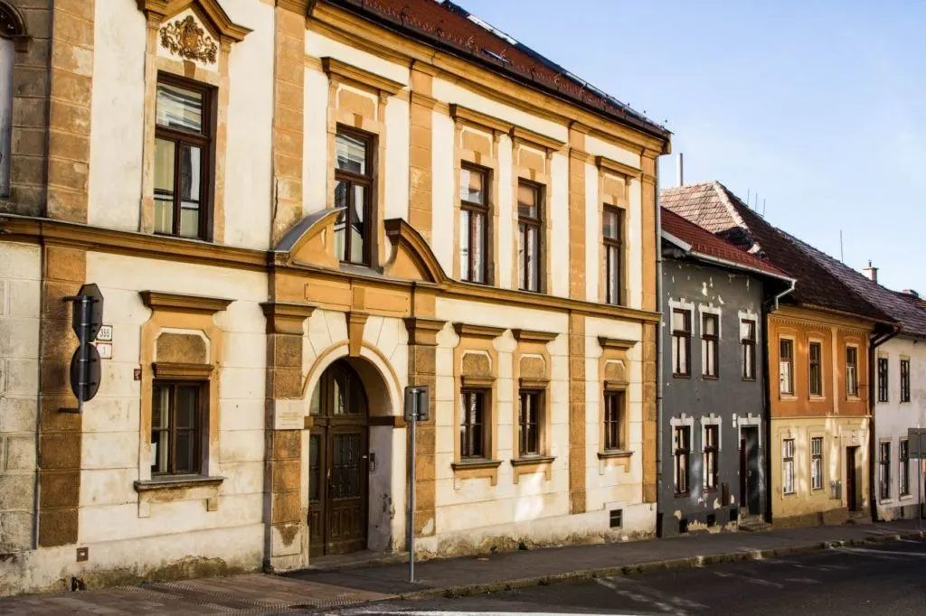 A quiet side street in Levoca old town.