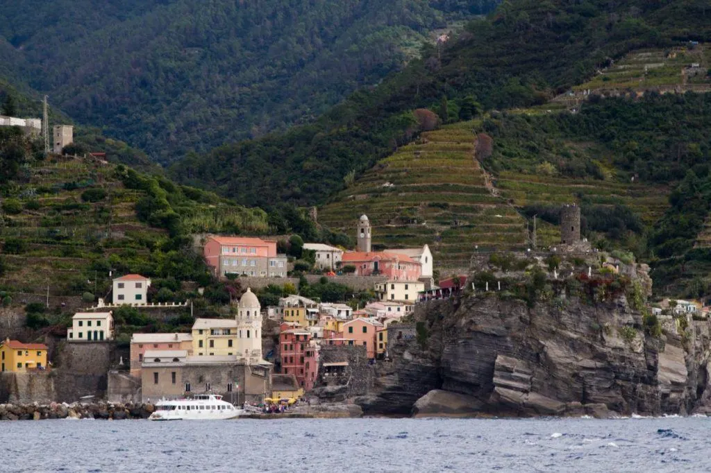 Vernazza from the water taxi.