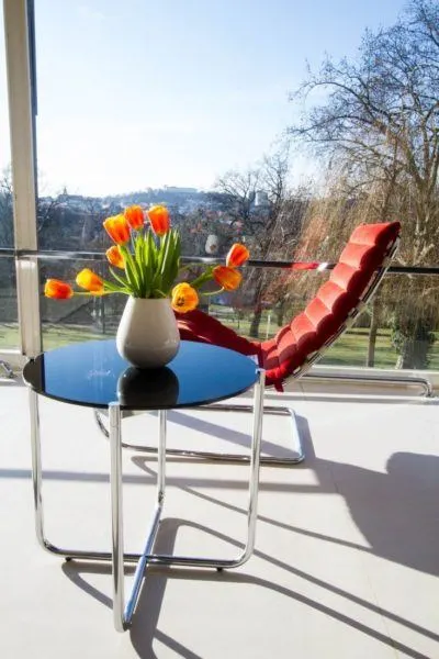 Modern Movement style vhair and table in Villa Tugendhat.