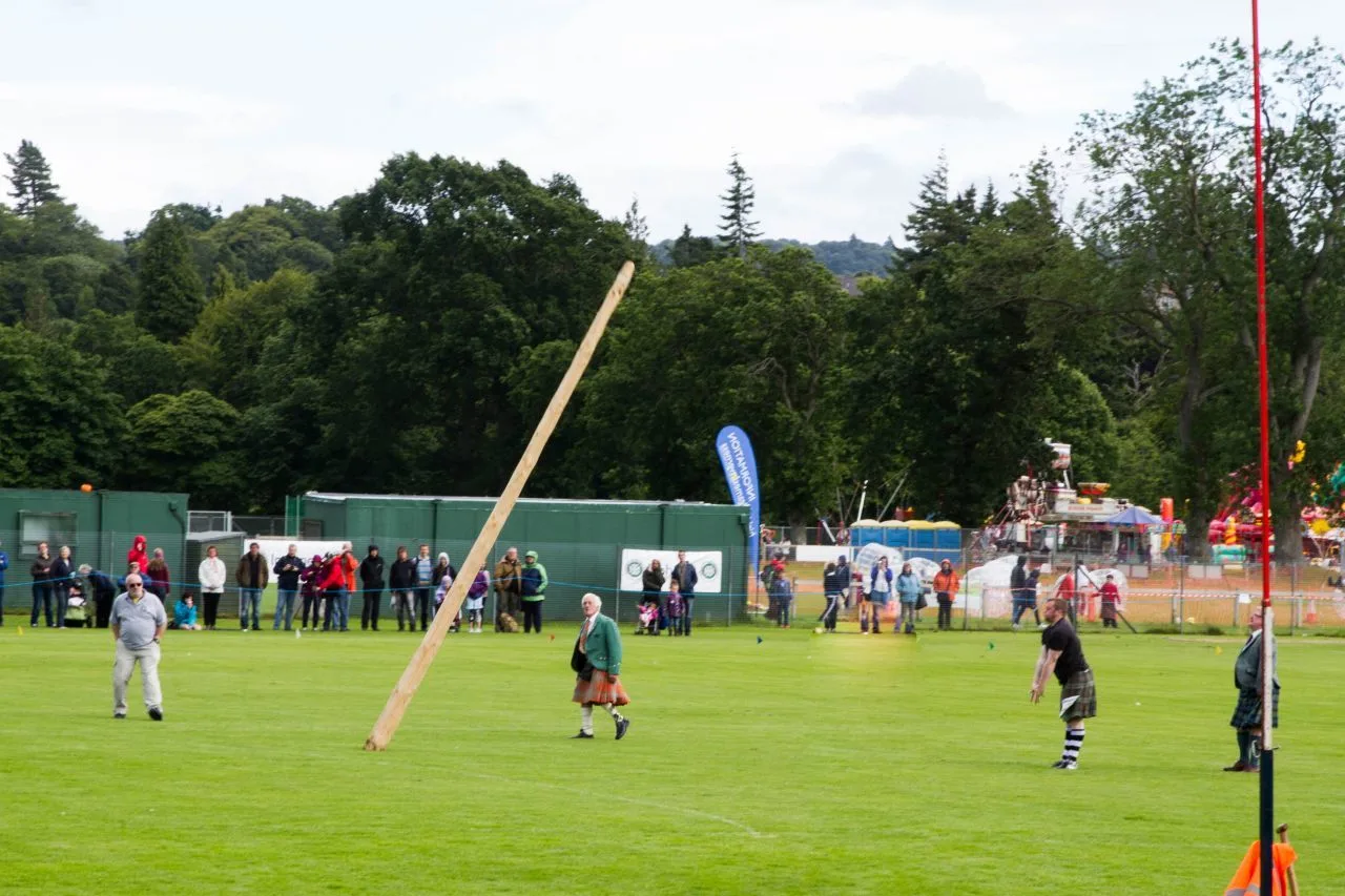 Tossing the caber has been one thing that's been done for centuries at Highland gatherings.