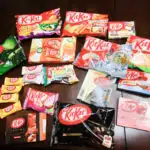 A variety of kit kat bars that we did a taste test on in Japan.