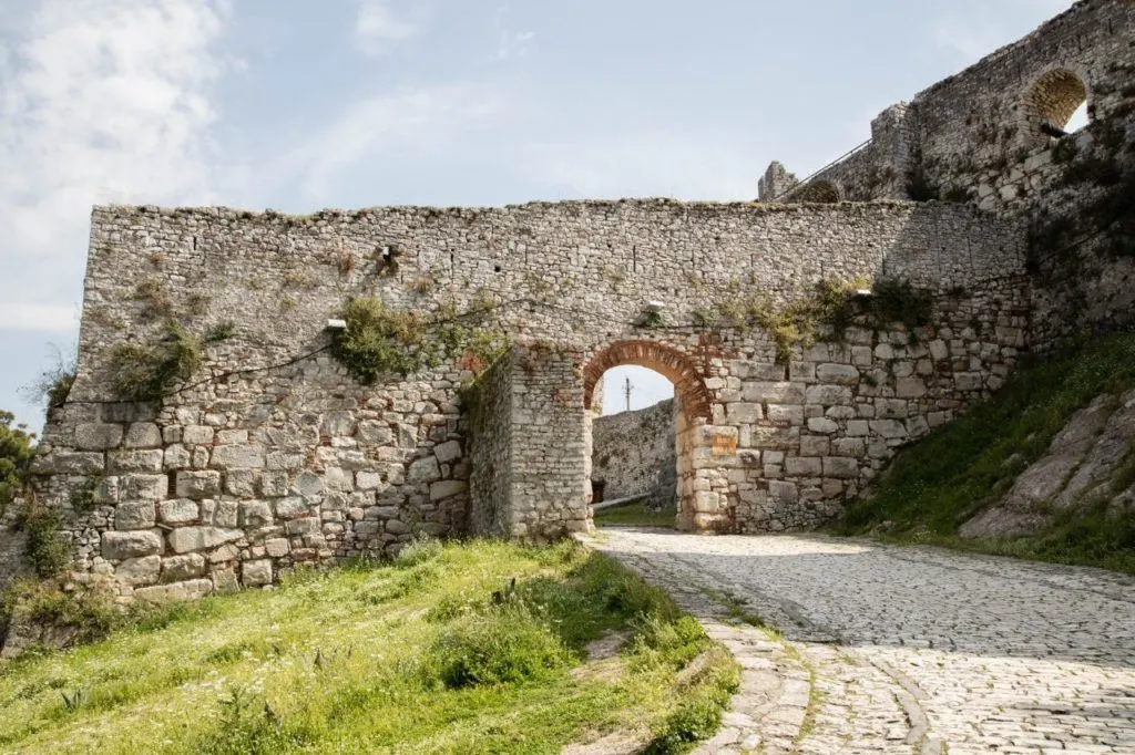 The entrance to the Kale or Fortress of Berat.