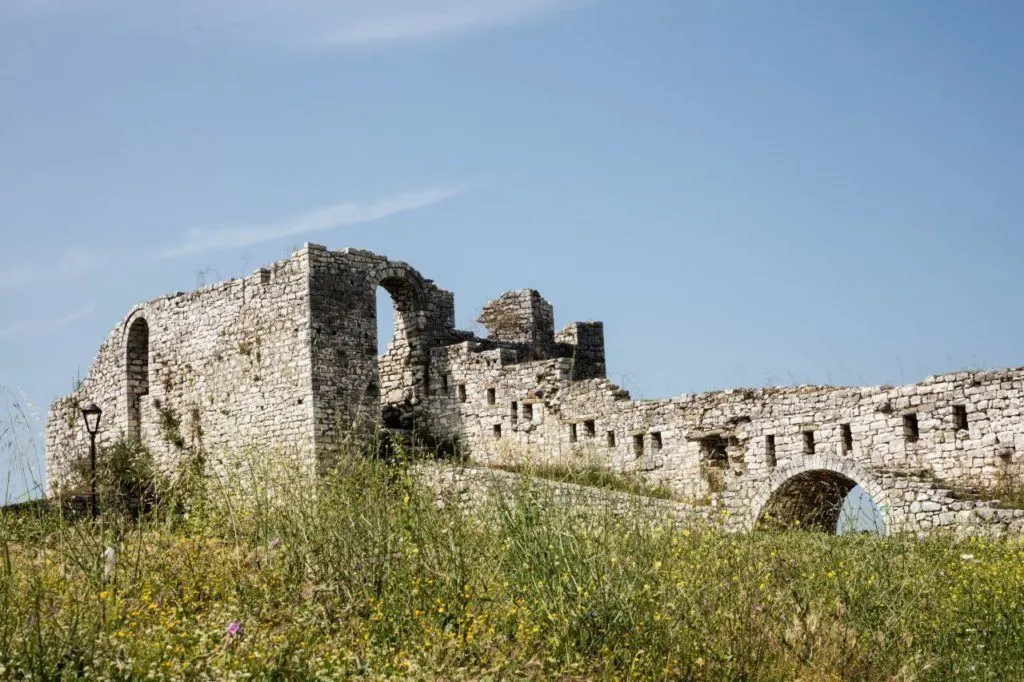 Berat Castle sits on the hill overlooking the city.