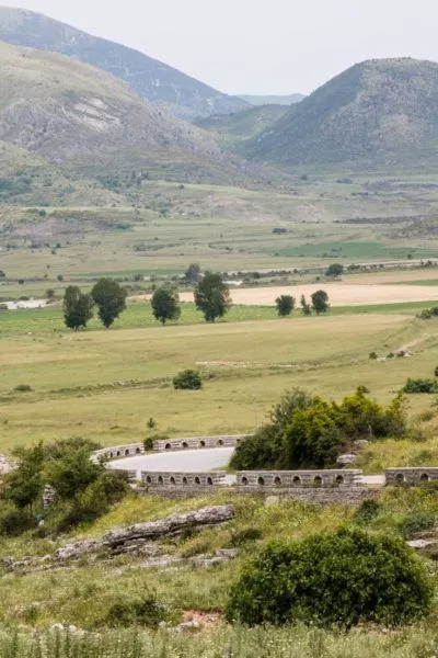 The winding Albanian road.