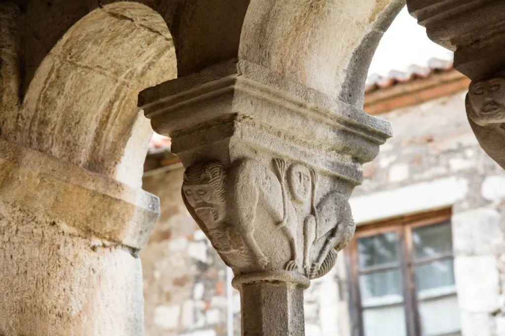 Look closely at the intricate detail, like on this column.