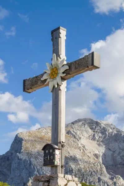 A cross behind the Eagle's Nest.