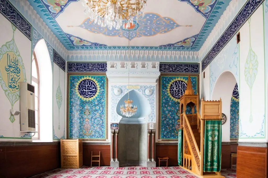 Interior view of Jumah Mosque in Tbilisi, Georgia.