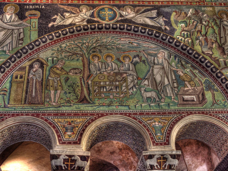 The Abraham Mosaic in Ravenna is just one of the many world heritage sites in this Italian city.