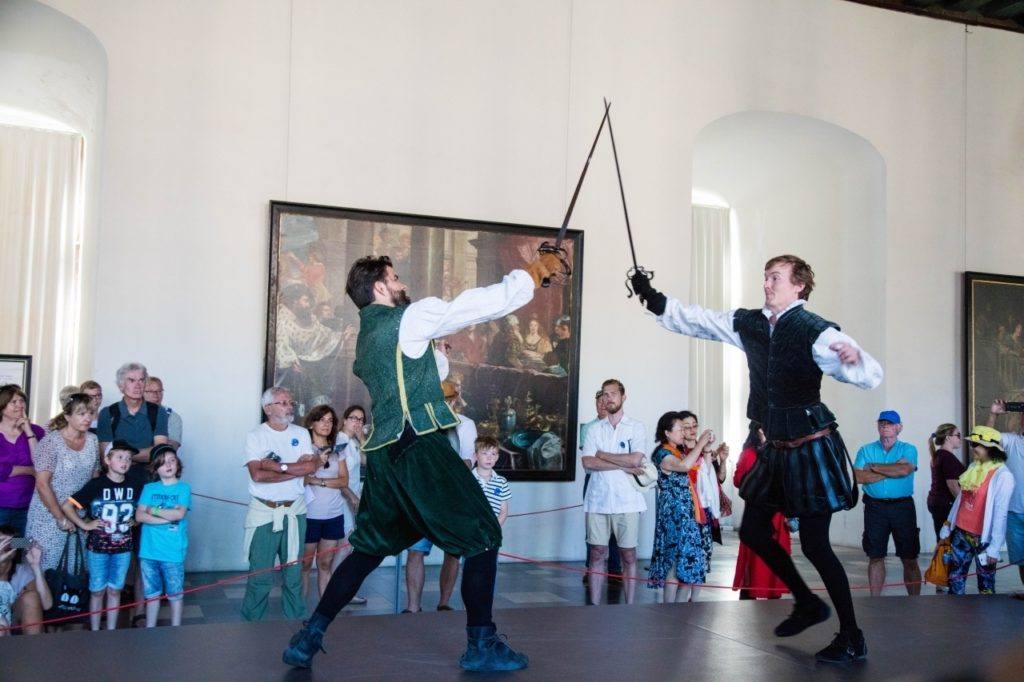 Chasing Hamlet Through Helsingor Castle - a reenactment of the Shakespeare play.