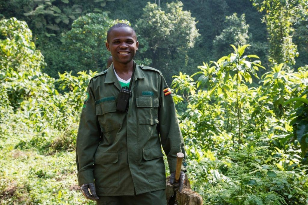Our Wildlife Authority Guide who led us to see the mountain gorillas of Bwindi in Uganda.