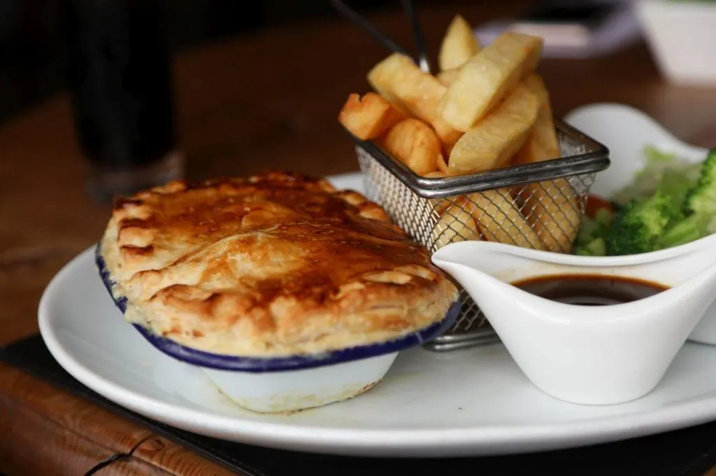 Steak and ale pie.