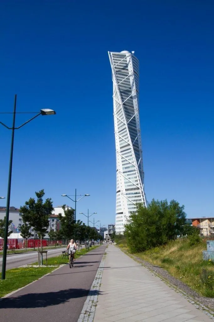 The Turning Torso building in Malmo, Sweden.