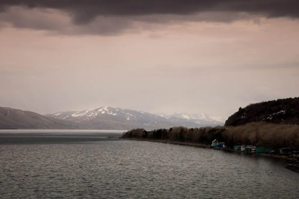 Beautiful view of Lake Sevan, one of the best things to do in Armenia. 