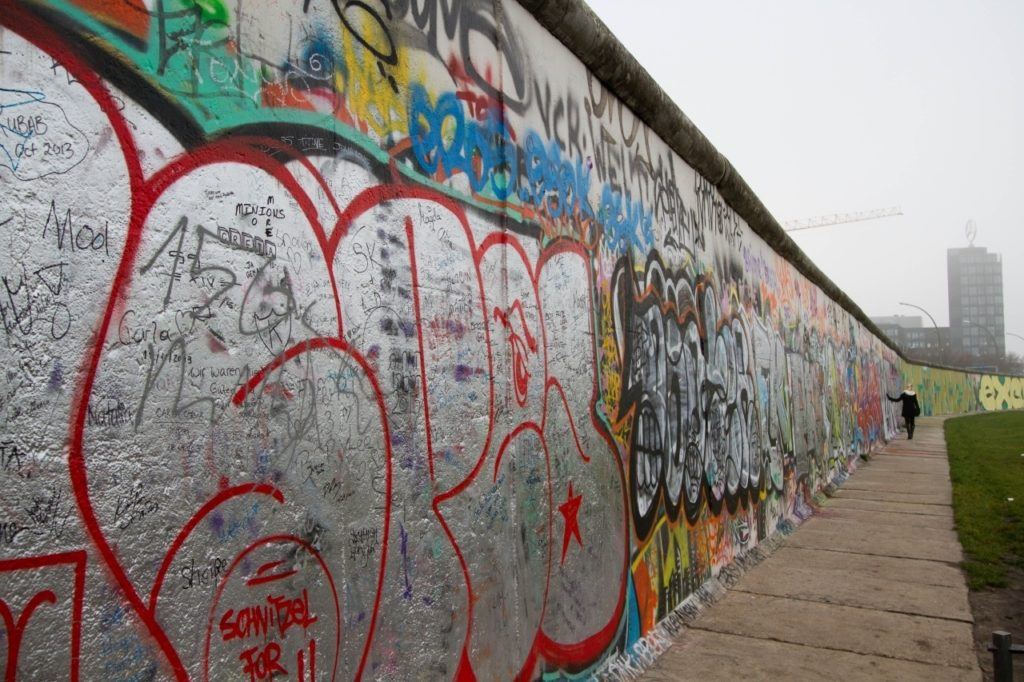 Berlin Wall Murals on a foggy day - an iconic and important part of any Berlin itinerary.