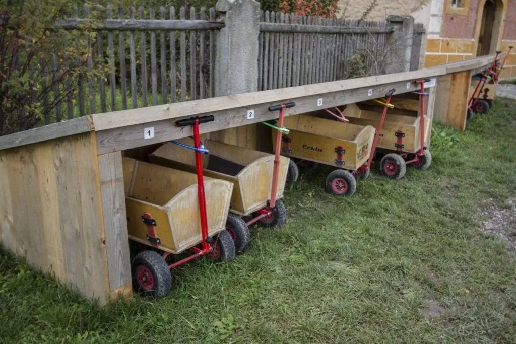 If your kids are young, you can borrow a wagon to pull them around the open air museum.