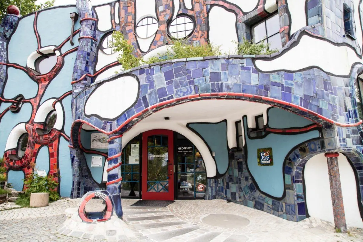 Hundertwasser Kunsthaus doorway.