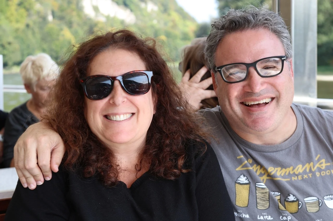 Mindi and Daryl with big smiles in Germany