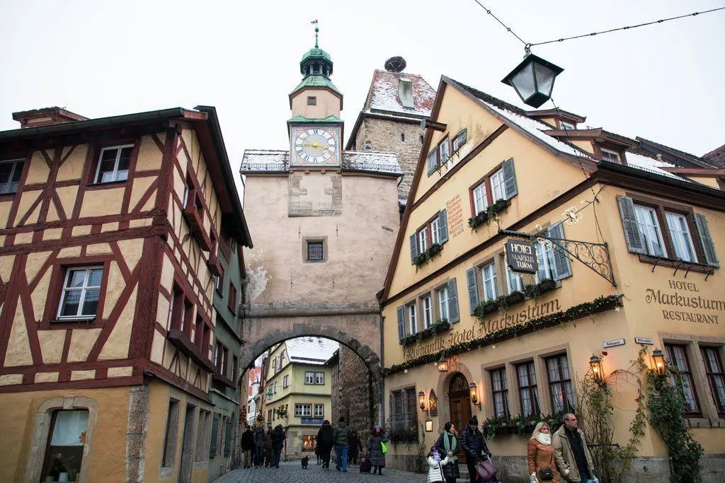 Romantic Rothenburg Hotel in medieval building.