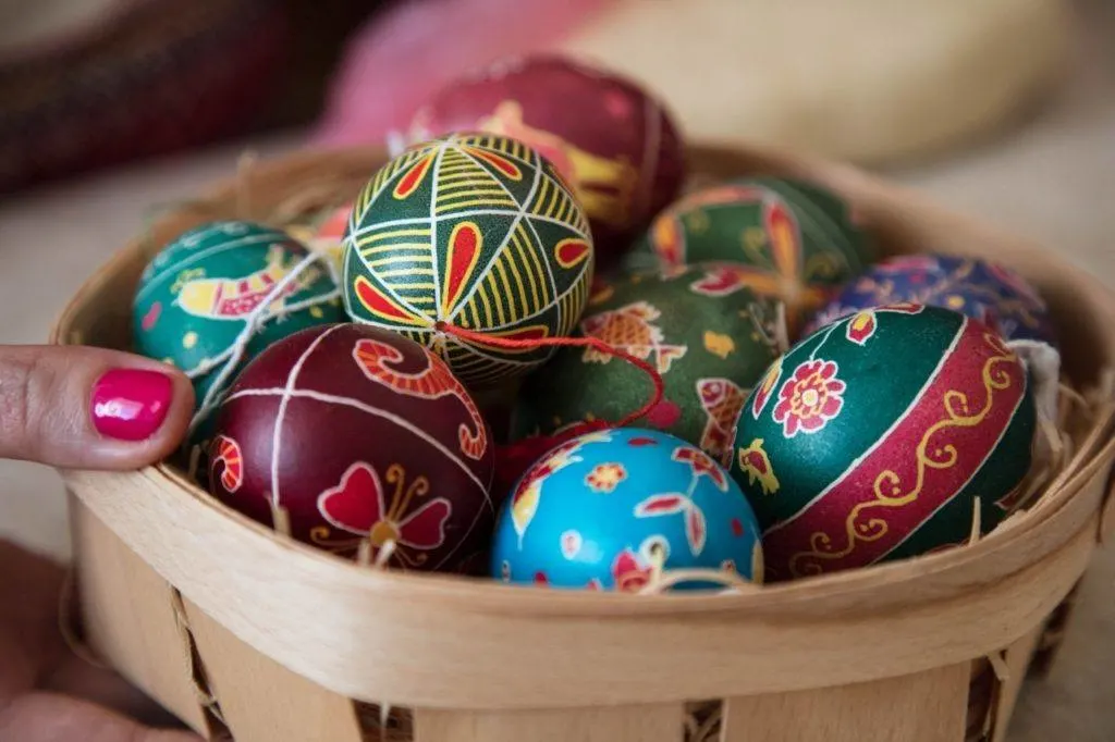 Ukrainian hand-painted eggs.