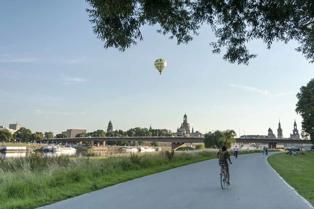 Dresden bike path.