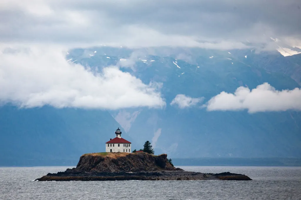 A small lighthouse in Canadian waters.