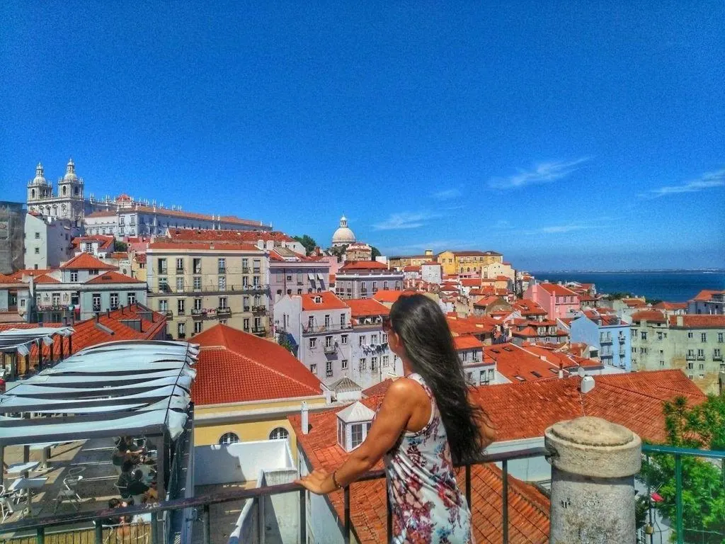 Rooftops of Lisbon view.