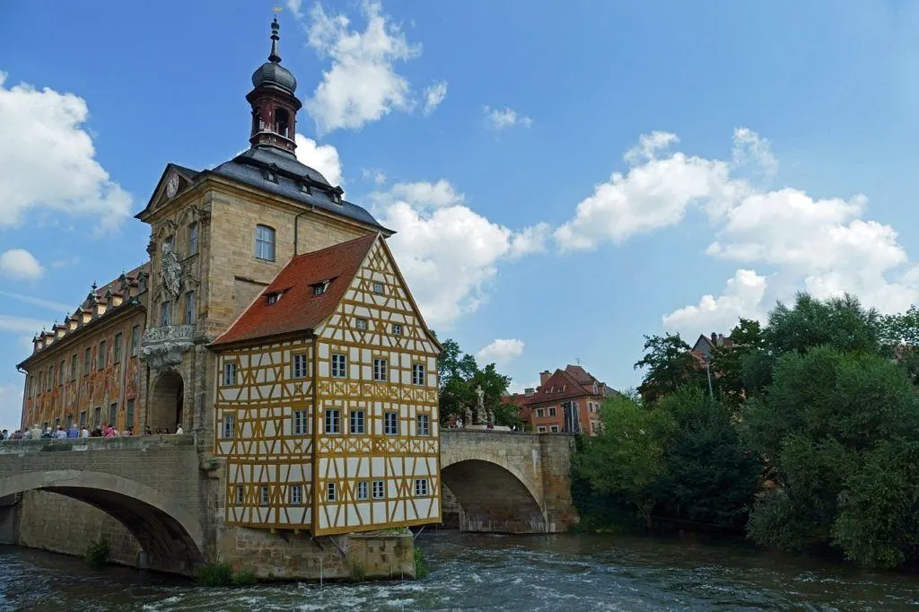 Beautiful baroque bridge in Bamberg.